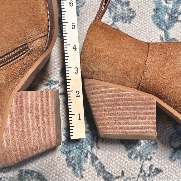 Wittner Tan Leather Suede Heeled Booties - Picture 4 of 11
